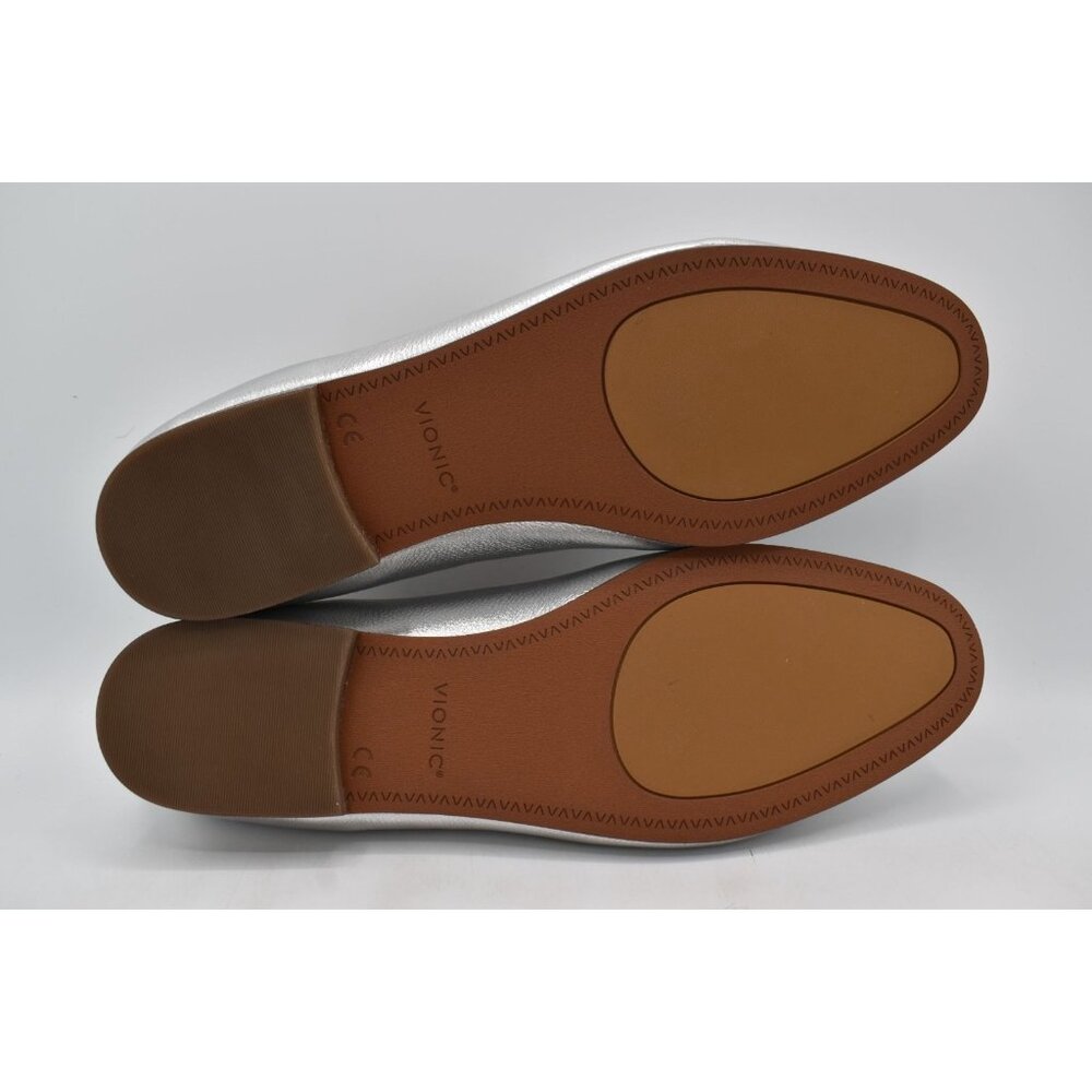 Vionic Womens Size 10 Willa II Silver Metallic Slip On Comfort Loafer Shoes - Picture 7 of 13